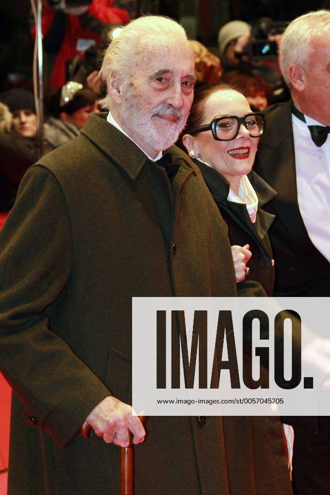 Actor Christopher Lee and wife Birgit Gitte Kroencke Lee attending the ...