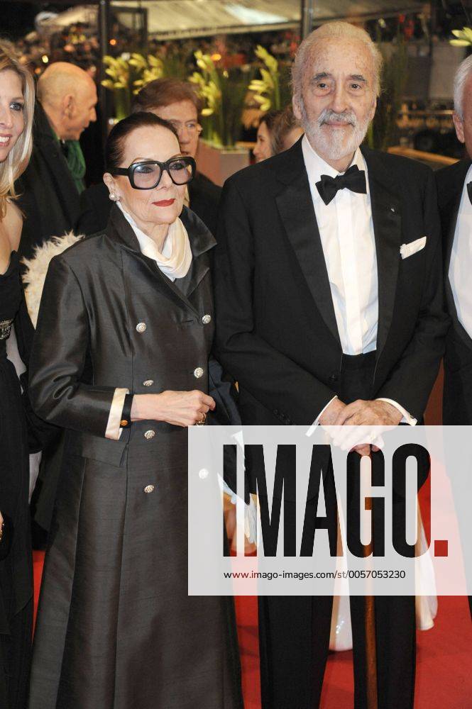 Actor Christopher Lee and wife Birgit Gitte Kroencke Lee attending the ...