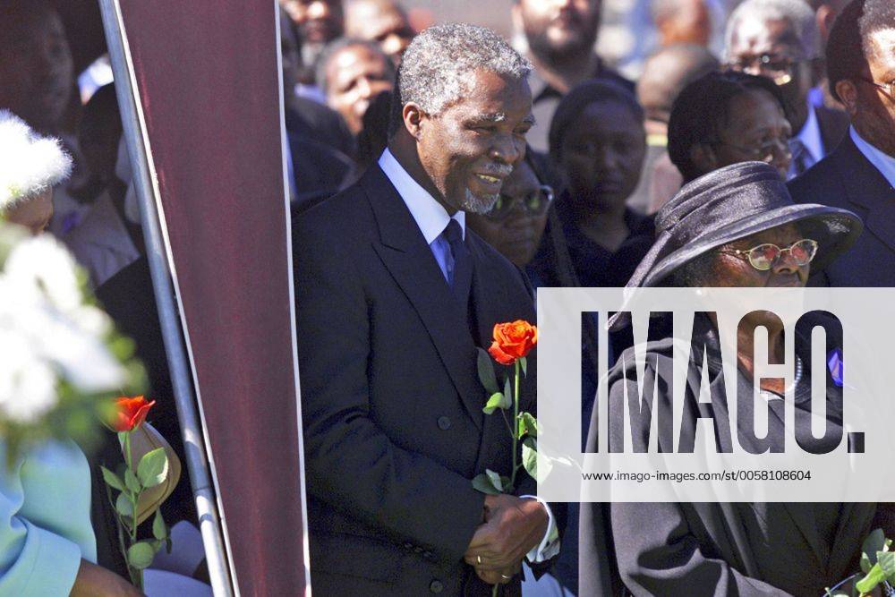 2001. South Africa. President Thabo Mbeki at his father, Govan Mbeki s ...