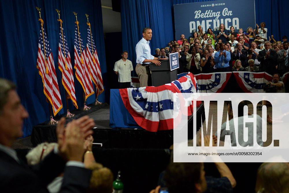 President Barack Obama delivers remarks at a campaign event at Dobbins Elementary School in Poland