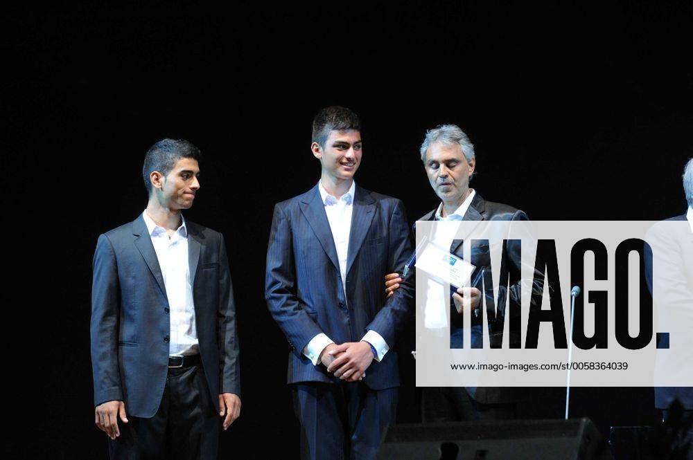 Andrea Bocelli and sons Amos and Matteo ANDREA BOCELLI WITH HIS