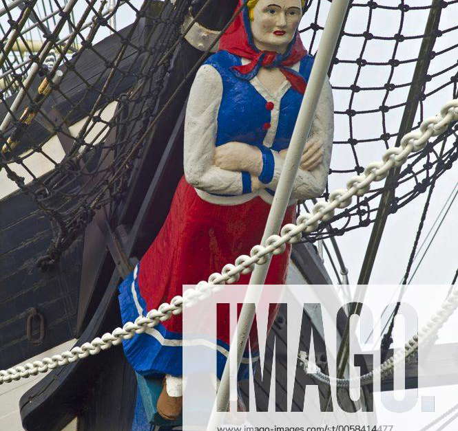 Galionsfigur der Bark Seute Deern , Deutschland, Bremerhaven figurehead ...