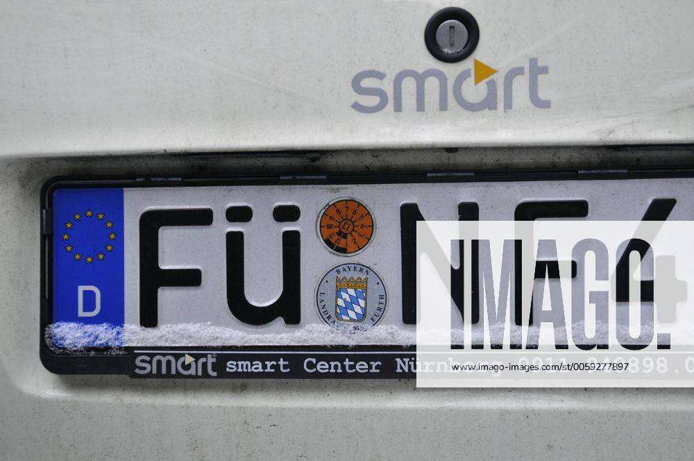 Nummernschild mit der Zahl fünf, Auto, Smart, Nummernschild,  Autokennzeichen, Kennzeichen, Bayern