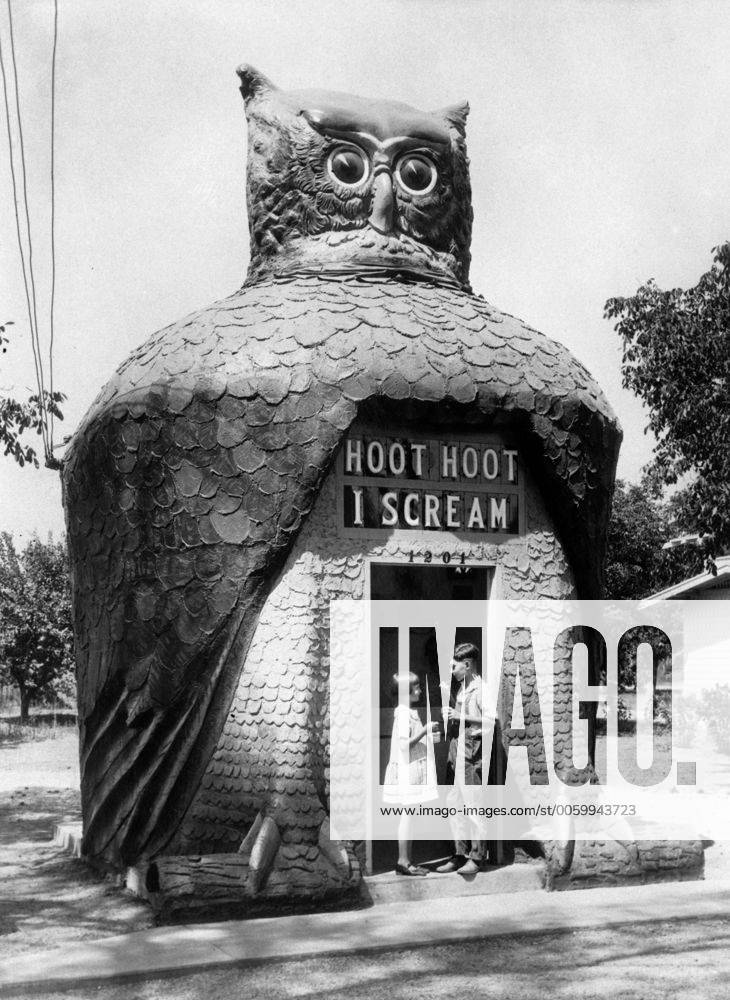 A boy and girl enjoying ice cream at the Hoot Hoot Ice Cream Shop Los ...