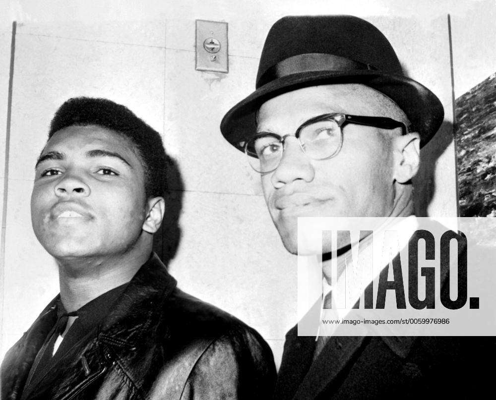 World Heavyweight Champion Cassius Clay Left With Malcolm X The