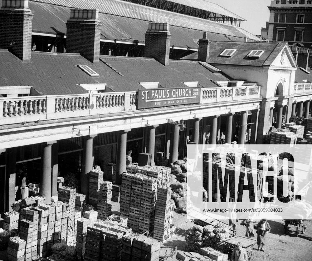 Carts and boxes full of fruit and vegetables in Covent Garden s flower