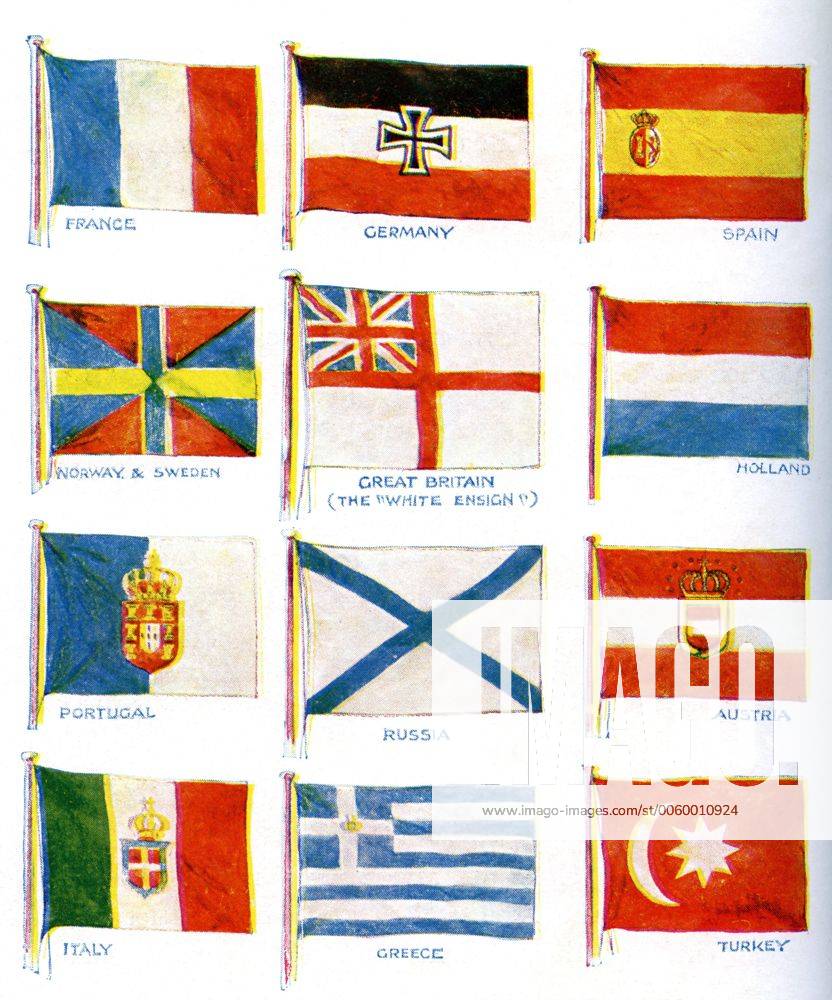 Maritime Flags of European Nations . 19th Century UnitedArchives