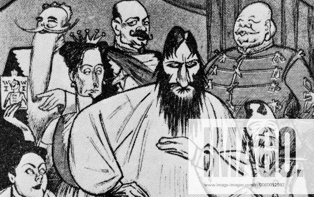 The Tsar and his hated clique of advisers (Russian cartoon , 1916 ...