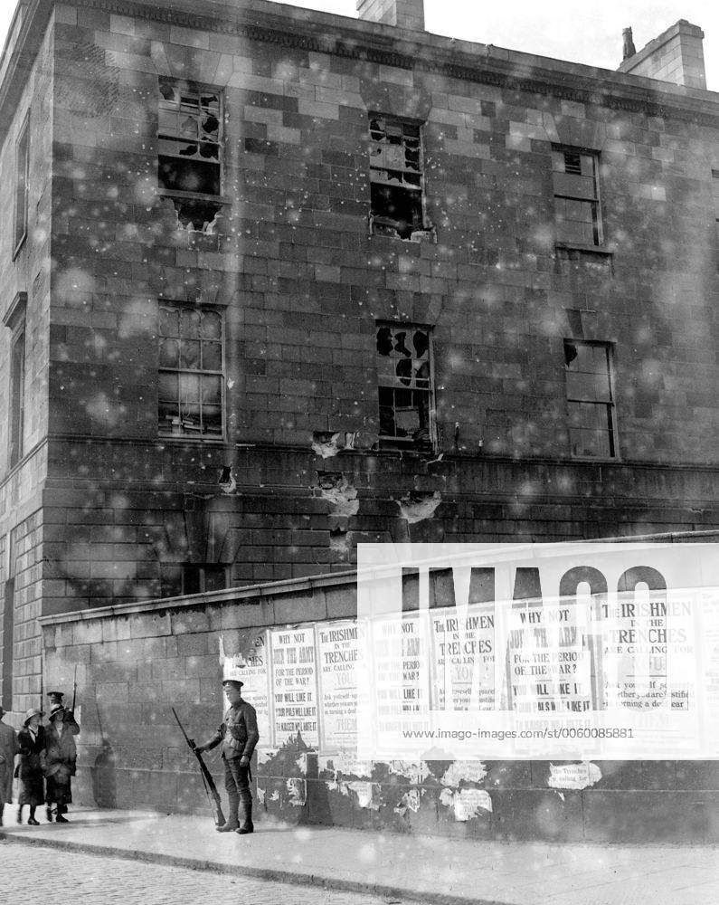 Easter Rising (originally captioned The Dublin rebellion) Damage done ...