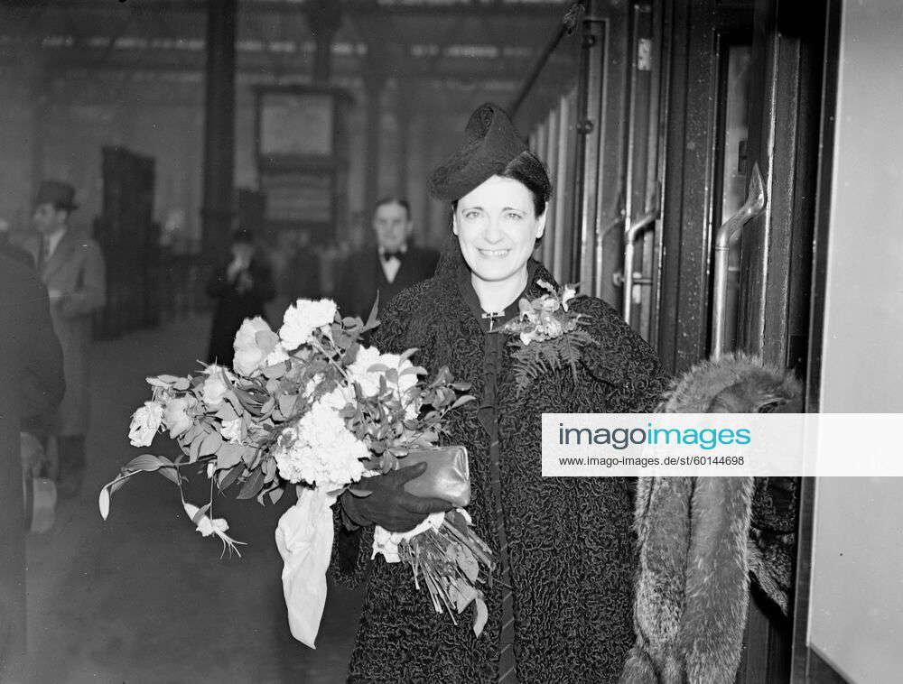 At Waterloo Station leaving for U.S.A. Miss Harriet Cohen the prominent ...