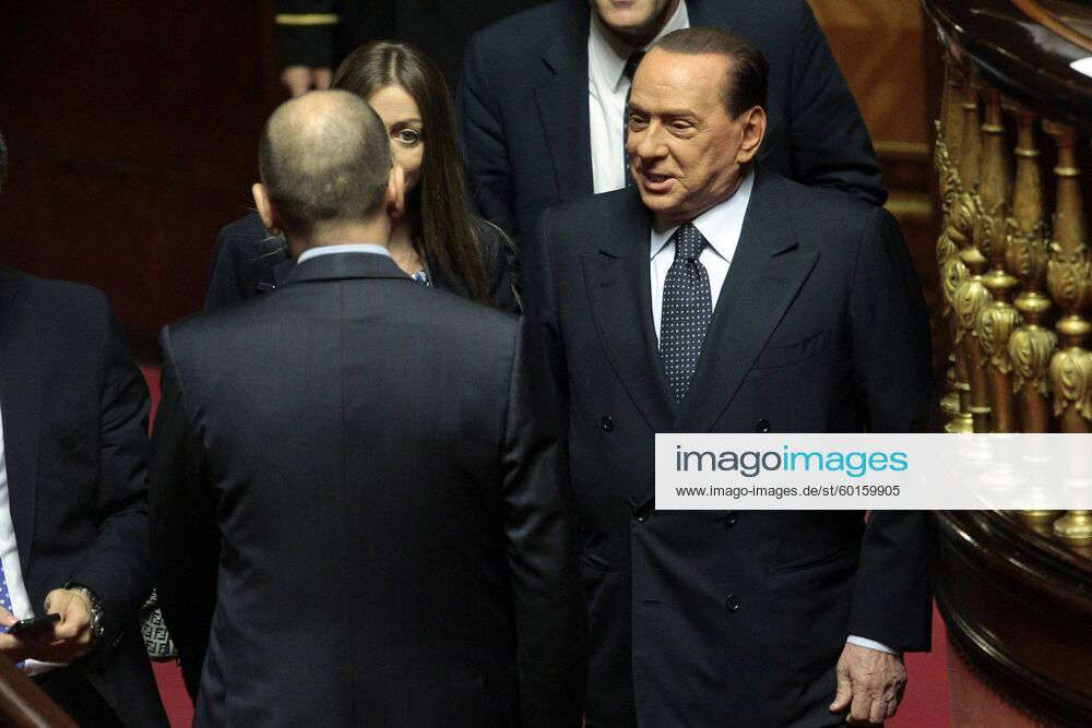 Maria Rosaria Rossi and Silvio Berlusconi, arriving at the Senate ...