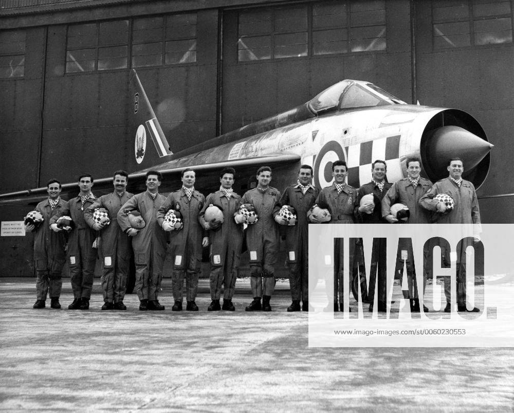 Pilots of No. 56 Squadron at RAF Wattisham, Norfolk who are to be ...