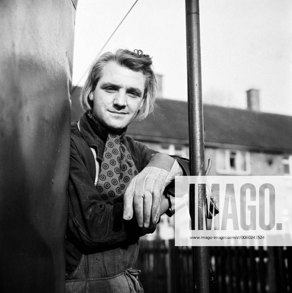 Jack Taylor in the garden of his council house - a London East Ender, a ...