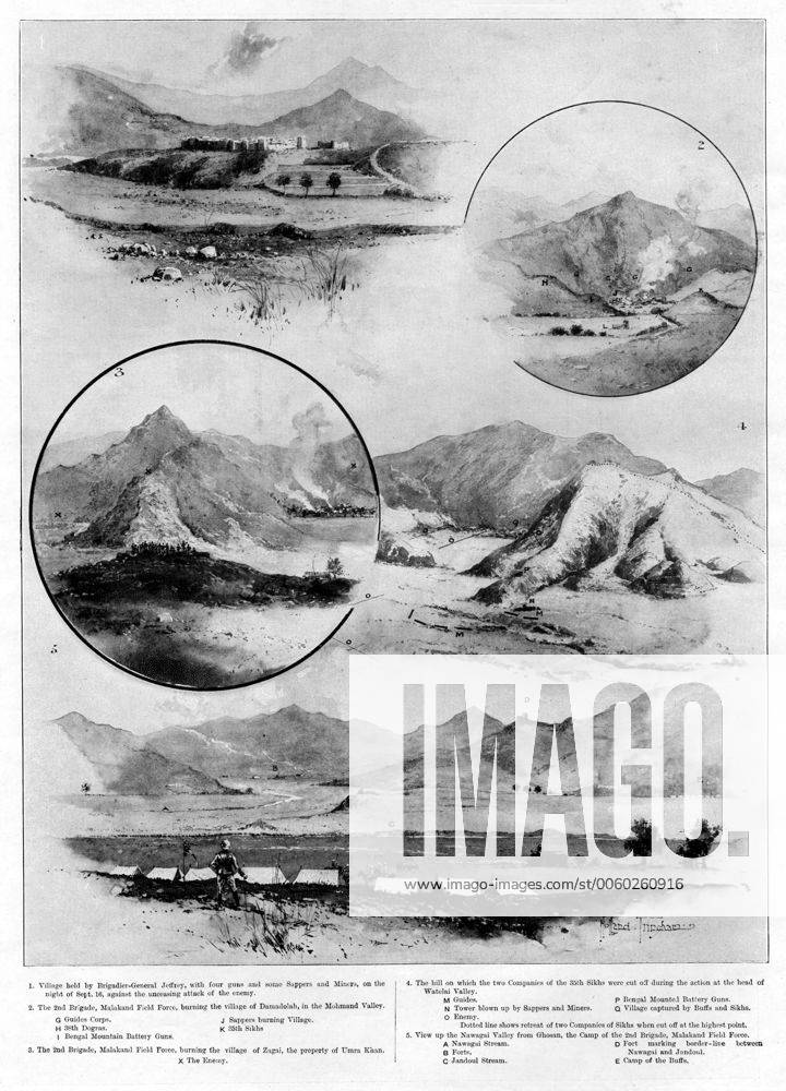 The Indian Frontier rising from sketches by officers of the Malakand