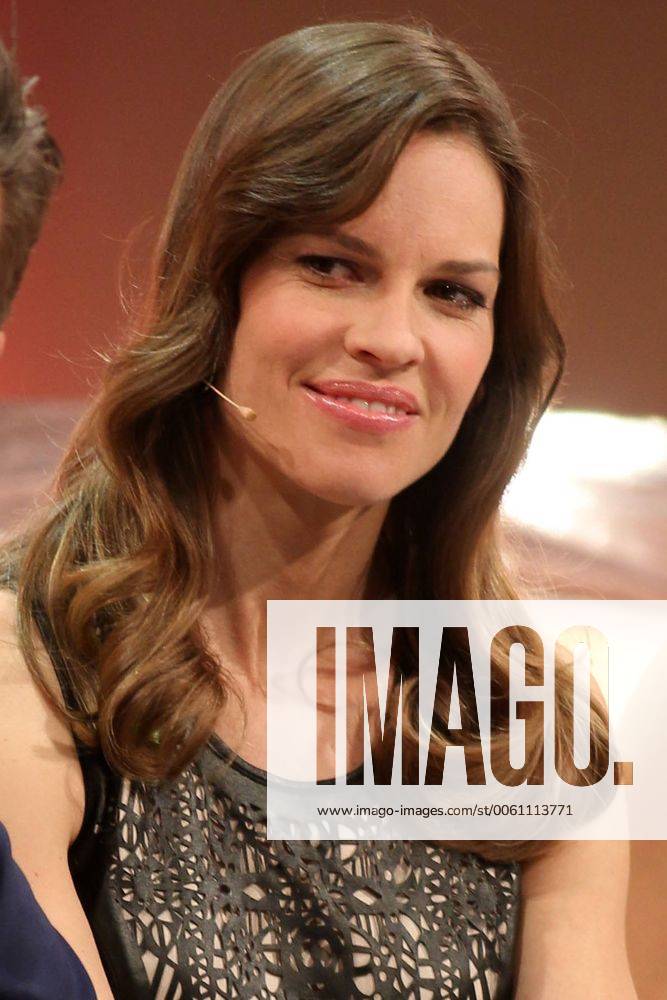 Hilary Swank in der ZDF-Unterhaltungsshow Wetten, dass...? live aus dem