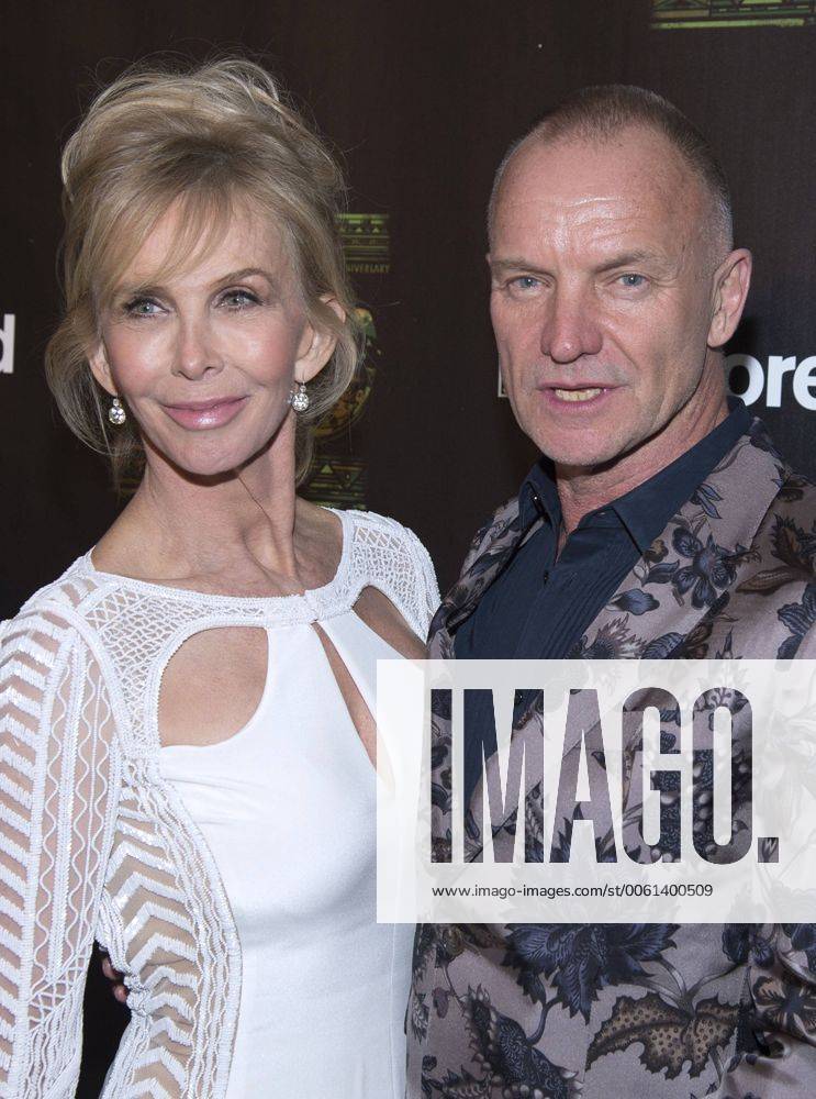 Sting mit seiner Ehefrau Trudie Styler bei der 25. Rainforest Fund Gala ...