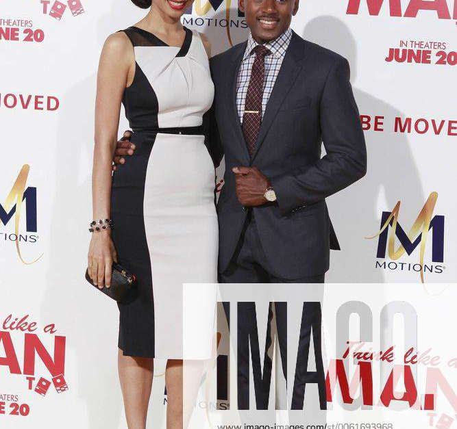 Romany Malco and wife Taryn Dakha CELEBRITES Premiere Think Like A