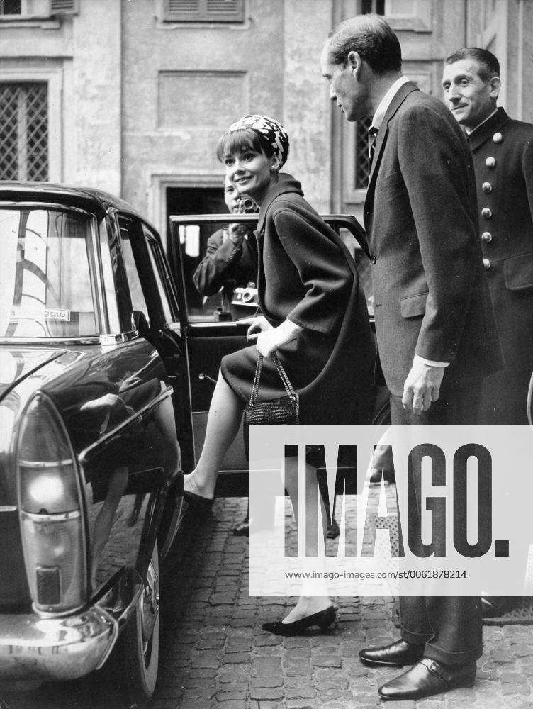 Mar. 12, 1964 - Rome, Italy - Actress AUDREY HEPBURN and husband
