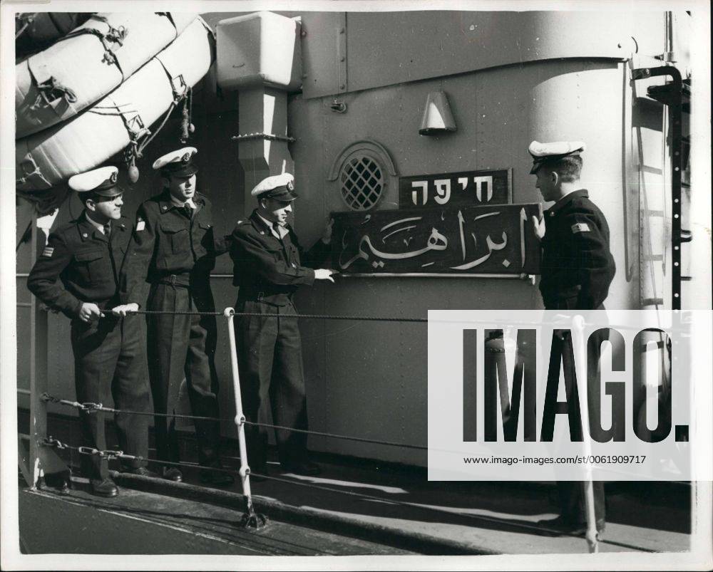 Jan. 18, 1957 - Naval vessel surrendered to Israel by the Egyptians is ...