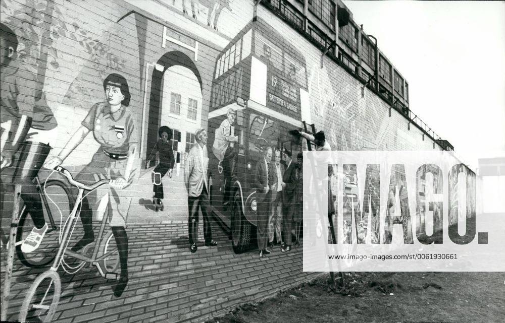 Feb. 02, 1978 - Busmen Up The Wall On A 200 Ft Mural Bring A busman in ...