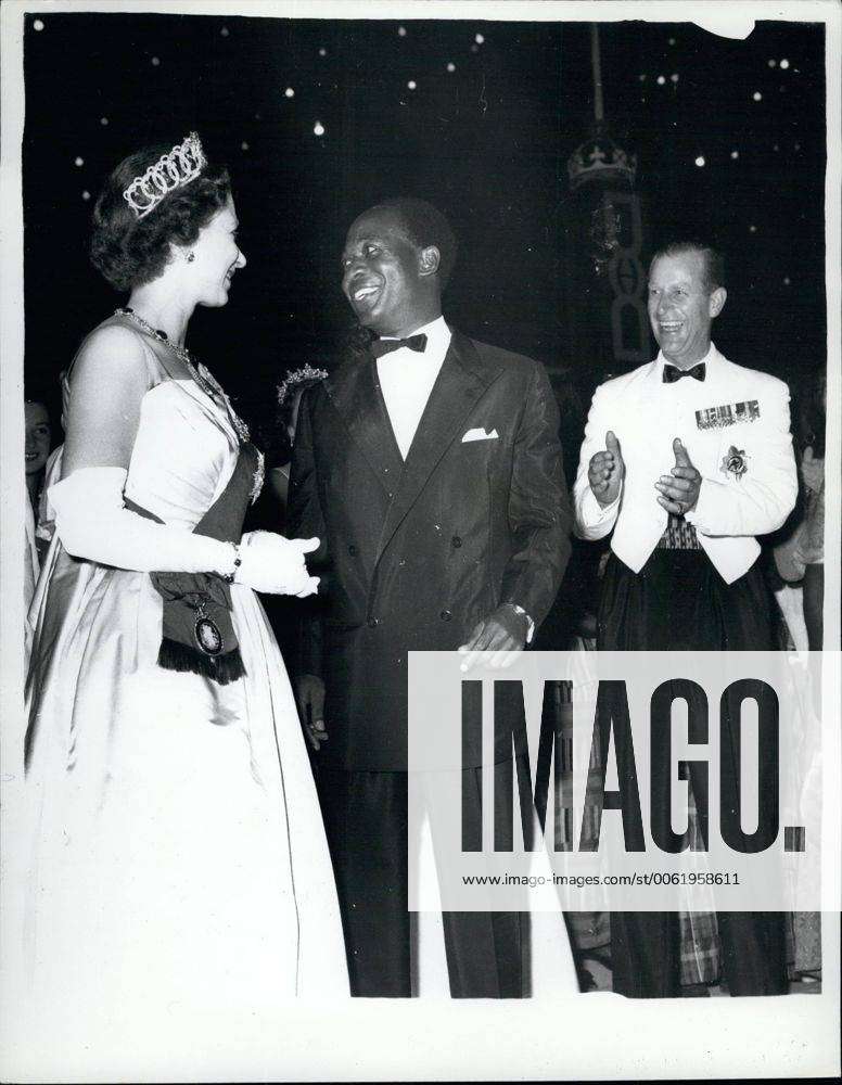Nov. 20, 1961 - Queen dances the ''High Life'' with Dr. Nkrumah