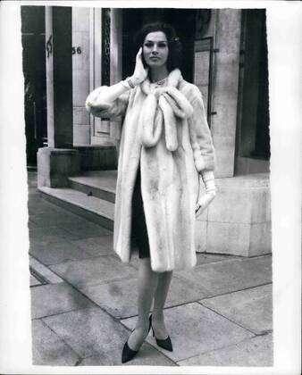 1960s Woman Wearing White Fur Coat Hat Photograph by Vintage Images - Pixels