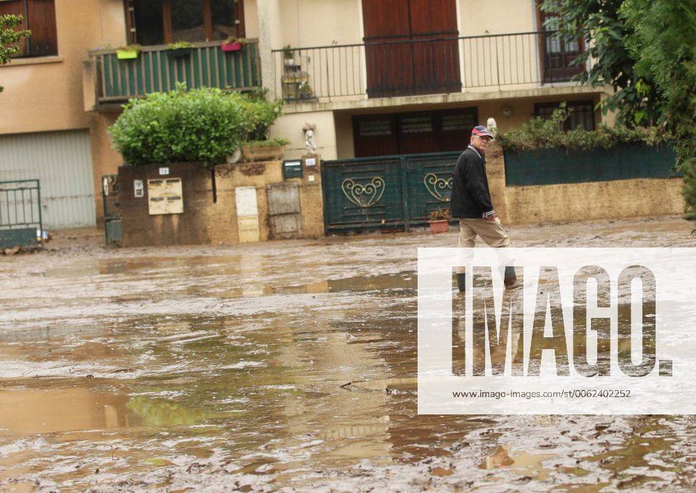 Überschwemmungen in Südfrankreich l Herault - Lamalou les Bain frankreich