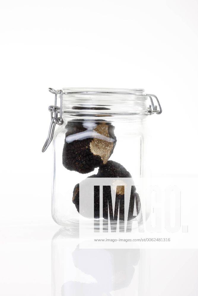 Black Truffles in preserving jar
