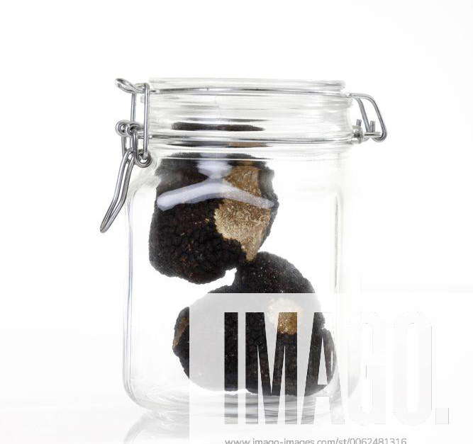 Black Truffles in preserving jar