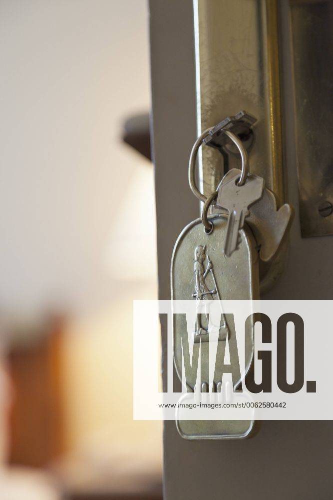 Egypt, Luxor, Key in hotel door, close up
