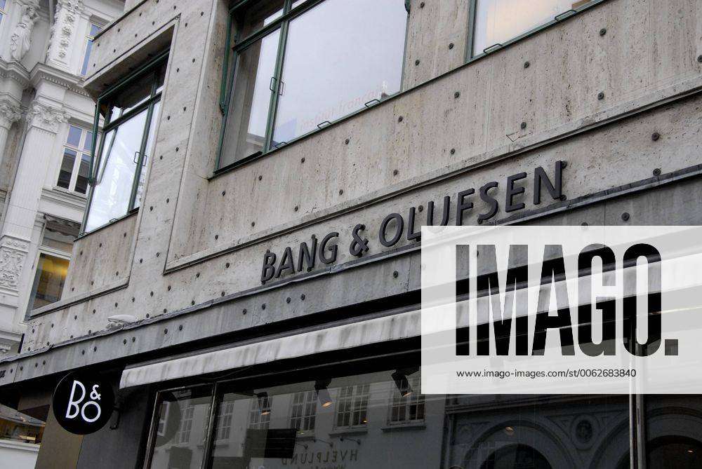 COPENHAGEN DENMARK Danish most famous trade mark Bang Olufsen radion and telesion name store on