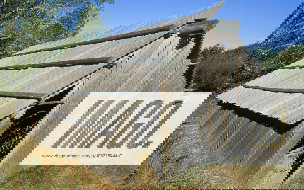 Chinook Longhouse, Washington Traditional cedar plank longhouse used by