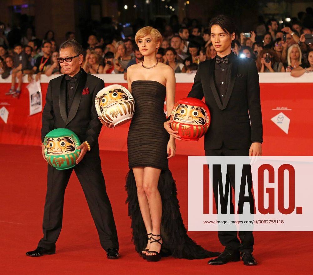 Takashi Miike L Hirona Yamazaki C and Sota Fukushi arrive on