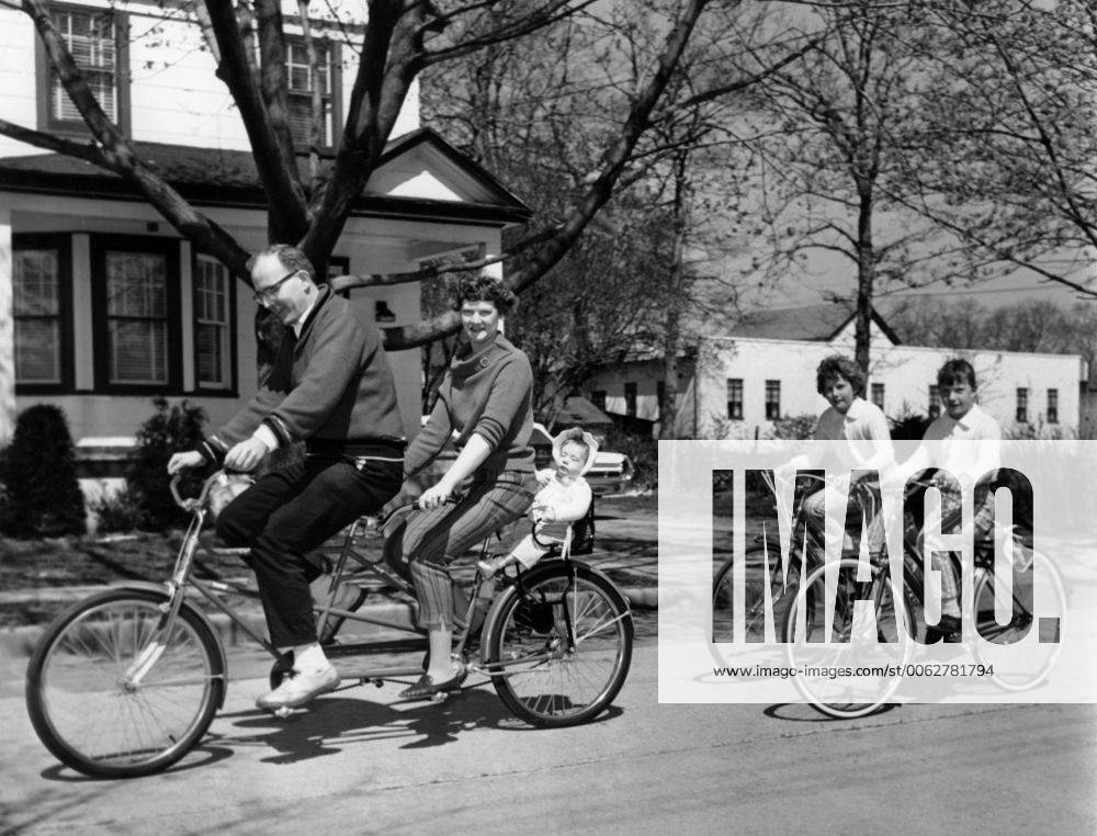 Valley Stream, New York April 30, 1962. A family including the baby in
