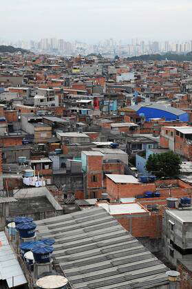 Favela Heliopolis, in Sao Paulo, one of the largest favelas in Brazil ...