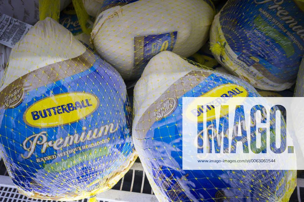 Thanksgiving turkeys for the holiday in New York Butterball brand