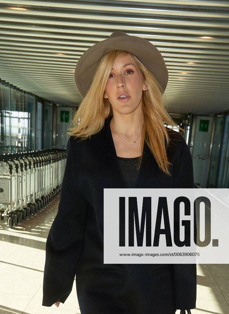 English singer, songwriter and multiinstrumentalist Ellie Goulding is pictured as she flies to Los