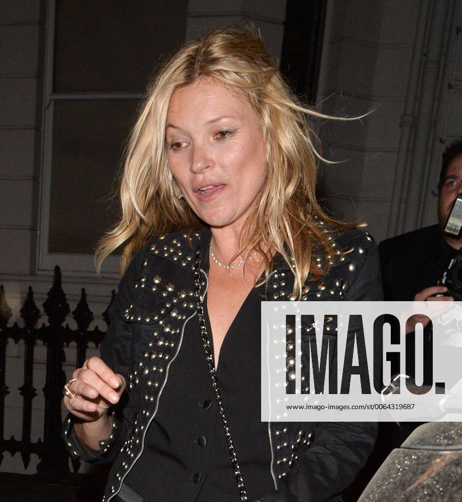 English model and fashion editor Kate Moss is pictured leaving Ramusake ...