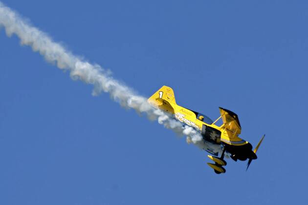 Pitts Python auf der Sola Airshow, Norwegen Pitts Python performing at ...