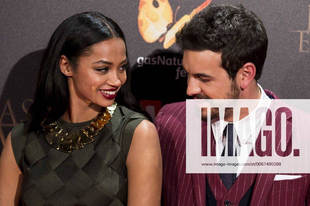 Mario Casas and his girlfriend Berta Vazquez attends to the premiere of ...