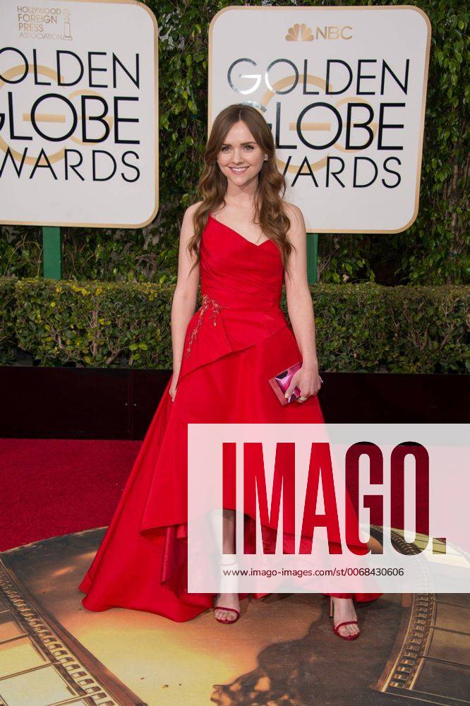 No UK - No US: Tara Lynne Barr attends the 73rd Annual Golden Globes Awards at the Beverly Hilton
