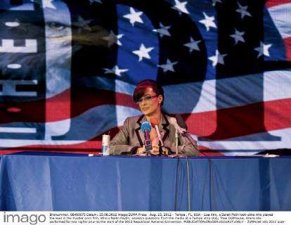 Aug. 25, 2012 - Tampa, FL, USA - Lisa Ann, a Sarah Palin look-alike who ...