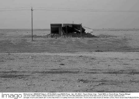 Jan. 27, 2016 - Mount Sinjar, Iraq - Yazidi IDPs on Mount Sinjar ...