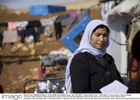 Jan. 27, 2016 - Mount Sinjar, Iraq - Yazidi IDPs on Mount Sinjar ...