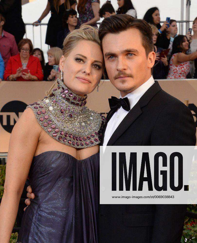 Actor Rupert Friend, right, and Aimee Mullins attend the 22nd annual ...