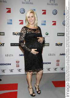 Aleksandra Bechtel pregnant presenter attend the Movie Meets Media ...