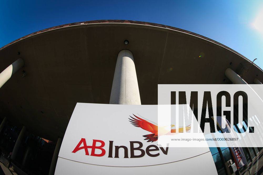 Illustration picture shows the AB INBEV building ahead of a press ...