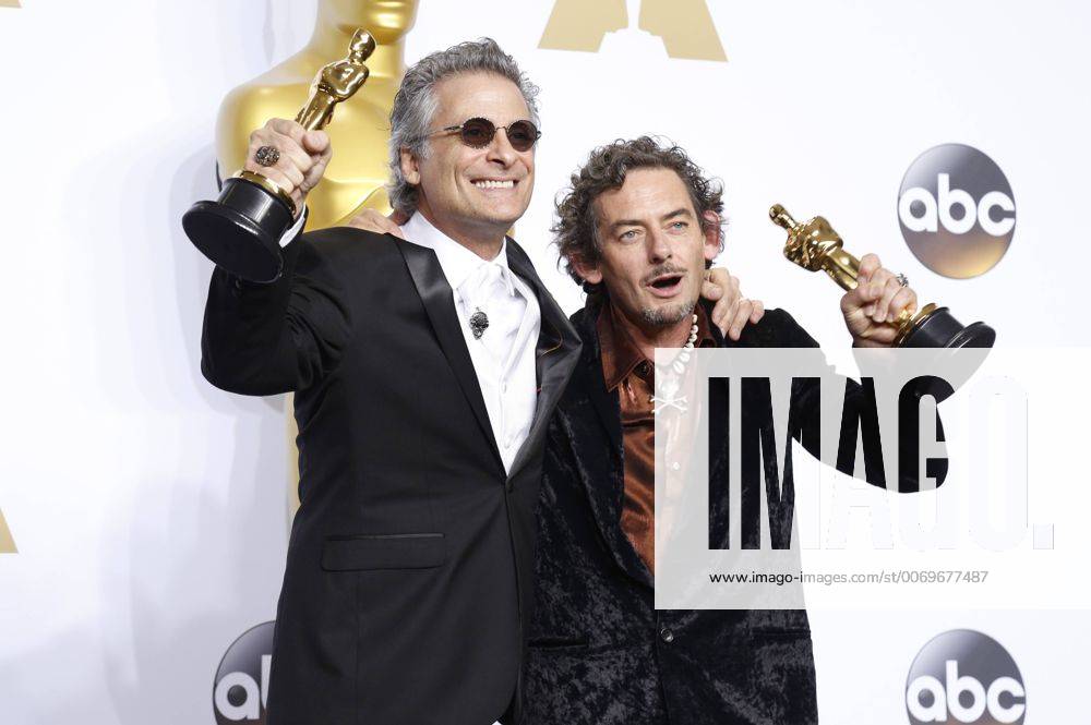 Sound editors David White (R) and Mark A. Mangini winners of the Best