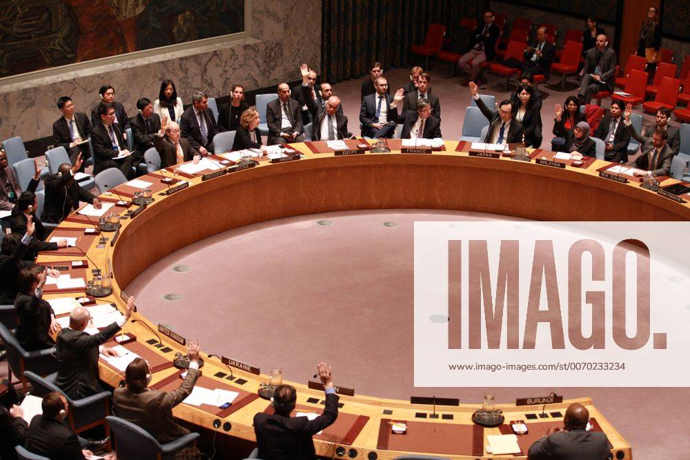 The United Nations Security Council holds a meeting on the crisis in