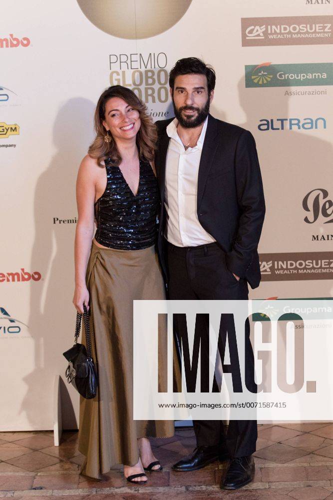 June 9, 2016 Rome, Italy Edoardo Leo and wife Laura Marafioti attend Globi D Oro 2016 Awards Cer